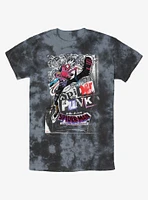 Marvel Spider-Man Across The Spider-Verse Spider-Punk Poster Tie-Dye T-Shirt