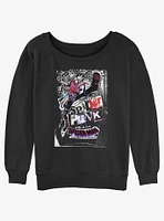 Marvel Spider-Man Across The Spider-Verse Spider-Punk Poster Girls Slouchy Sweatshirt