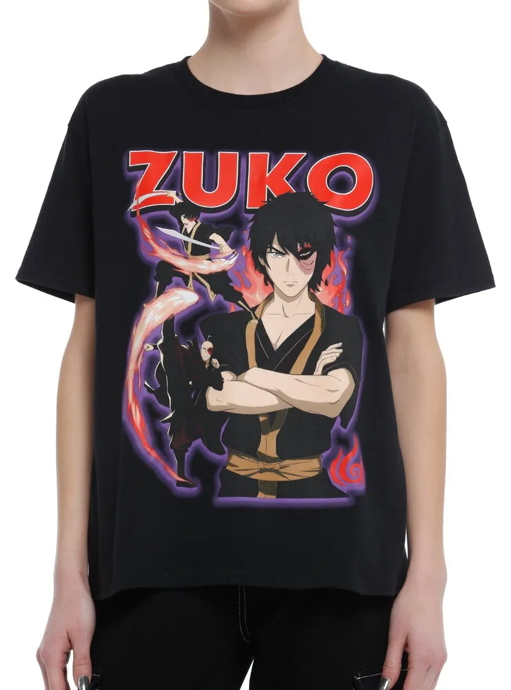 Avatar: The Last Airbender Zuko Collage Flame Boyfriend Fit Girls T-Shirt