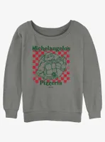 Teenage Mutant Ninja Turtles Mikey's Pizza Womens Slouchy Sweatshirt