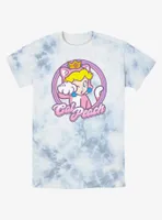 Mario Cat Princess Peach Tie-Dye T-Shirt