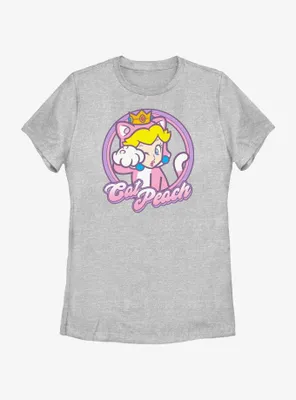 Mario Cat Princess Peach Womens T-Shirt