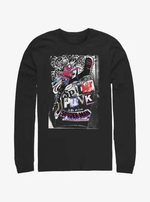 Marvel Spider-Man Across The Spider-Verse Spider-Punk Poster Long-Sleeve T-Shirt