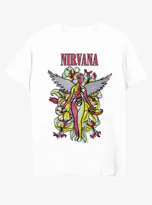 Nirvana Utero Tattoo Illustration Boyfriend Fit Girls T-Shirt