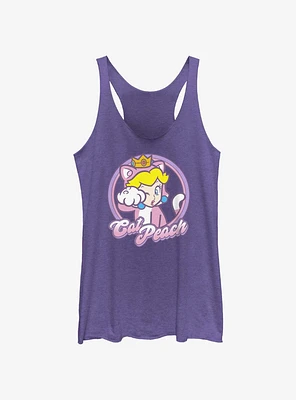 Mario Cat Princess Peach Girls Tank