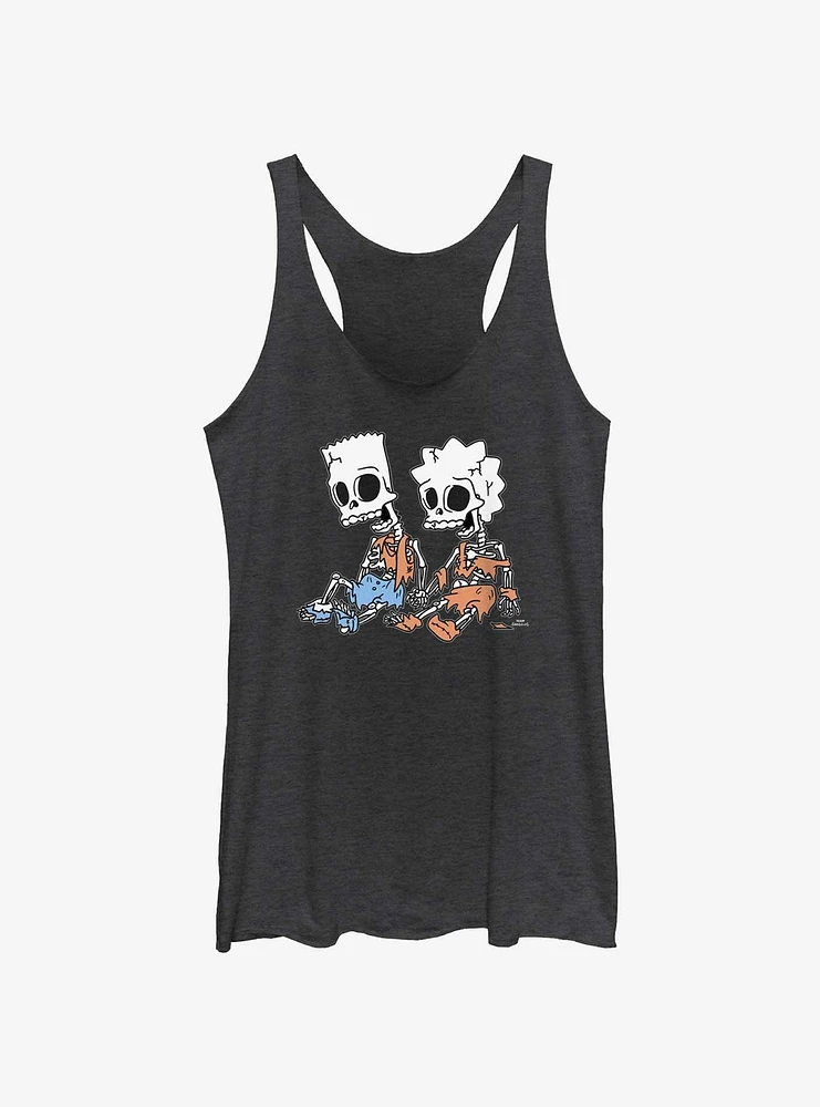 The Simpsons Skeleton Bart And Lisa Girls Tank