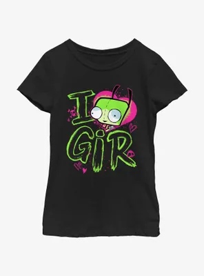 Invader ZIM Love GIR Youth Girls T-Shirt