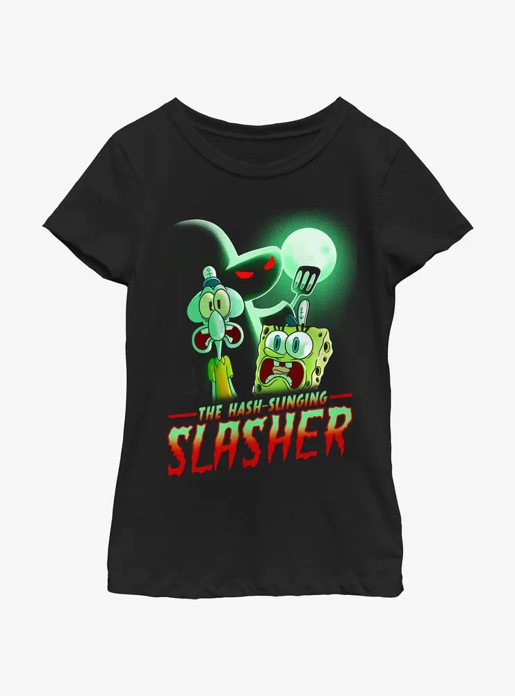 Spongebob Squarepants Hash Slinging Slasher Youth Girls T-Shirt