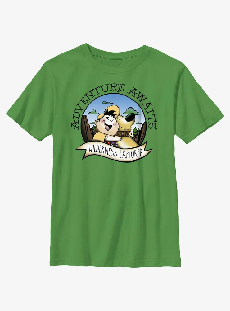 Disney Pixar Up Russell and Dug Wilderness Explorer Youth T-Shirt