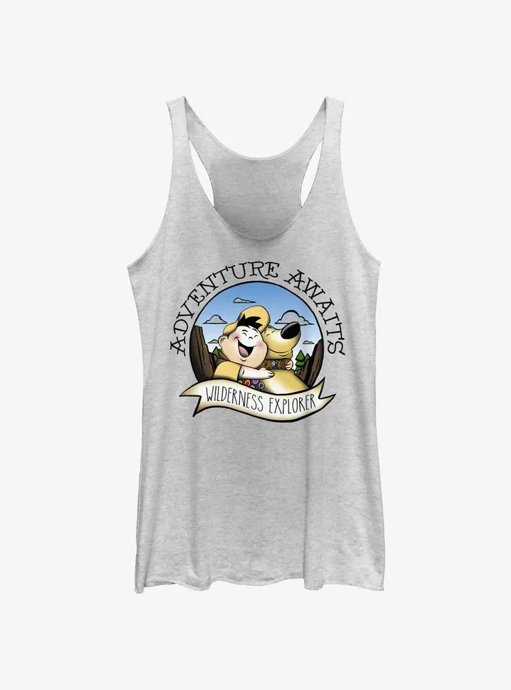 Disney Pixar Up Russell and Dug Wilderness Explorer Womens Tank Top