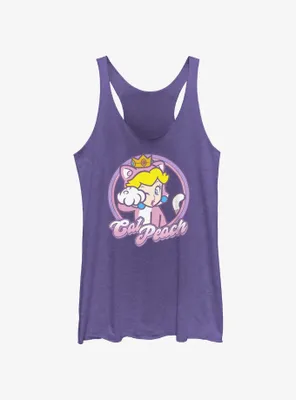 Mario Cat Princess Peach Womens Tank Top