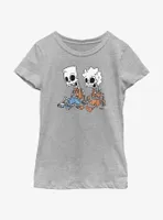 The Simpsons Skeleton Bart And Lisa Youth Girls T-Shirt