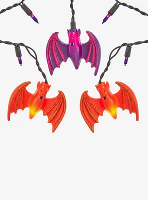 Purple and Orange Bat Icicle Light Set