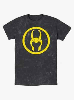 Marvel Loki Helmet Mineral Wash T-Shirt