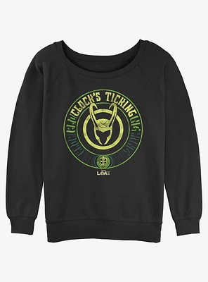 Marvel Loki Clock's Ticking Girls Slouchy Sweatshirt