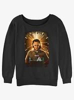 Marvel Loki Arc Poster Girls Slouchy Sweatshirt