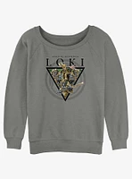 Marvel Loki God Of Mischief Girls Slouchy Sweatshirt