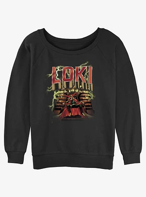 Marvel Loki Master Mischief Throne Girls Slouchy Sweatshirt