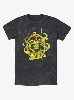 Marvel Loki Power Pose Mineral Wash T-Shirt