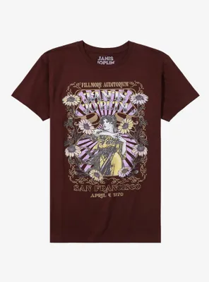 Janis Joplin Fillmore Auditorium Boyfriend Fit Girls T-Shirt