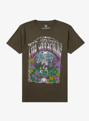 The Offspring Skeleton Rose Boyfriend Fit Girls T-Shirt
