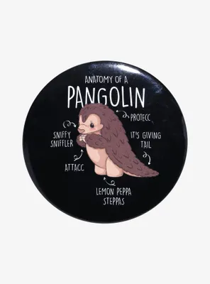 Pangolin Anatomy 3 Inch Button