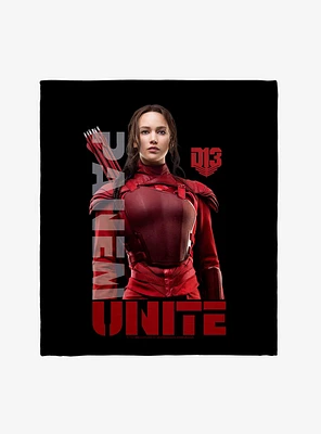 Hunger Games Katniss Panem Unite Throw Blanket