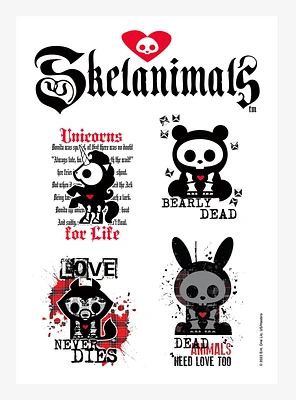 Skelanimals Dead Animals Need Love Too Kiss-Cut Sticker Sheet