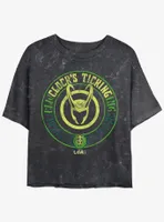 Marvel Loki Clock's Ticking Womens Mineral Wash Crop T-Shirt