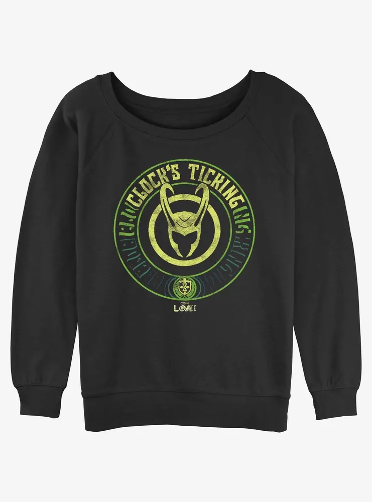 Marvel Loki Clock's Ticking Womens Slouchy Sweatshirt