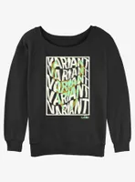 Marvel Loki Variant Ready For Deletion Womens Slouchy Sweatshirt