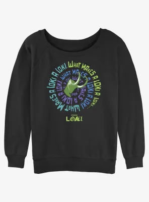 Marvel Loki What Makes A Womens Slouchy Sweatshirt