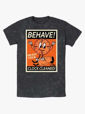 Marvel Loki Miss Minutes Says Behave Mineral Wash T-Shirt