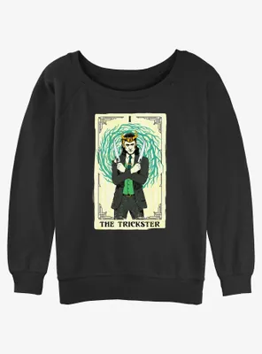 Marvel Loki Trickster Tarot Womens Slouchy Sweatshirt