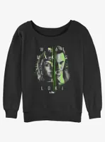 Marvel Loki Sylvie and Split Portrait Womens Slouchy Sweatshirt