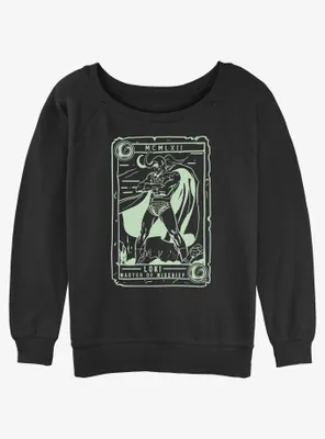 Marvel Loki Collector Card Womens Slouchy Sweatshirt