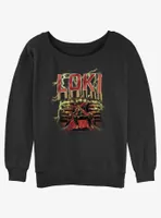 Marvel Loki Master Mischief Throne Womens Slouchy Sweatshirt