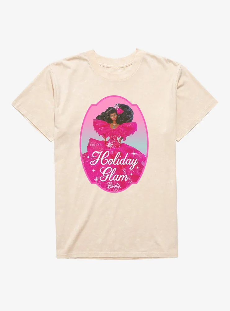 Barbie Holiday Glam Mineral Wash T-Shirt