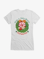 Strawberry Shortcake Merry Christmas Wreath Girls T-Shirt