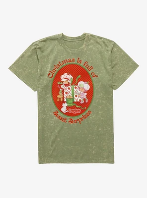 Strawberry Shortcake Christmas Sweet Surprises Mineral Wash T-Shirt