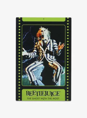 Beetlejuice Trading Card Metal Sign