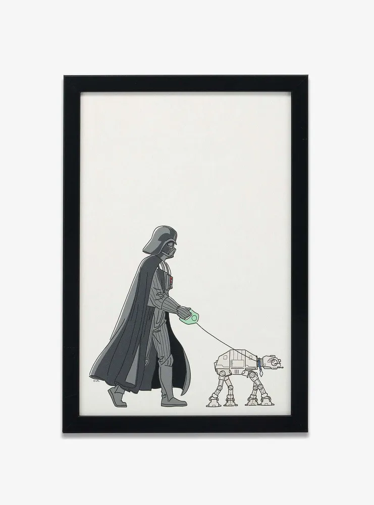 Star Wars Darth Vader & AT-AT Framed Wood Wall Decor