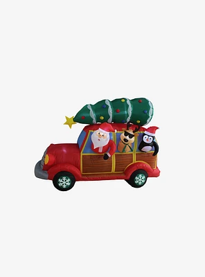 Santa's Christmas Woody Inflatable Decor