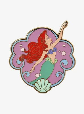 Disney The Little Mermaid Ariel Swimming Shell Frame Enamel Pin — BoxLunch Exclusive