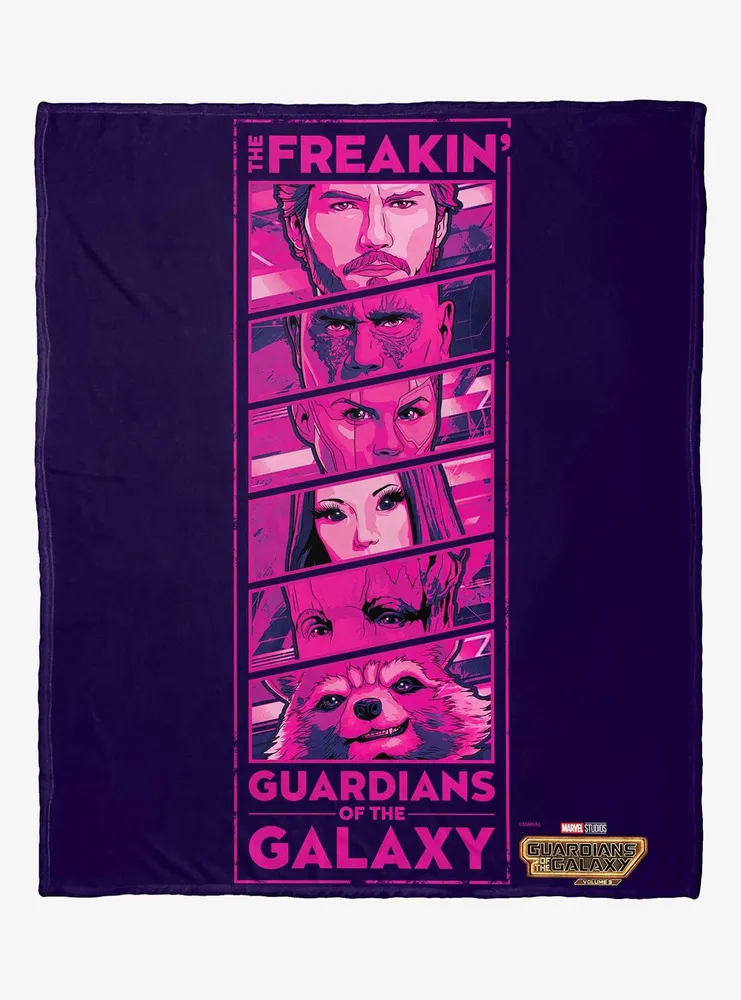 Marvel Guardians of the Galaxy: Vol. 3 The Freakin Guardians Silk Touch Throw Blanket