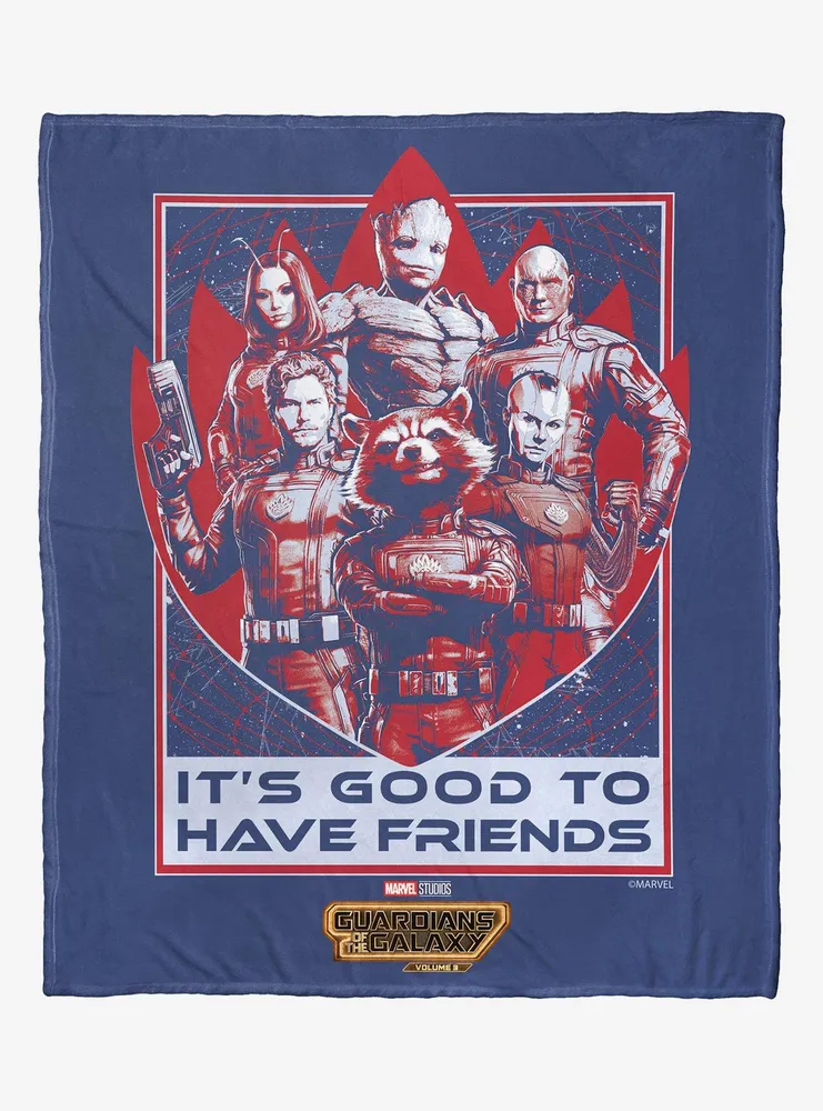 Marvel Guardians of the Galaxy: Vol. 3 Better To Have Friends Silk Touch Throw Blanket