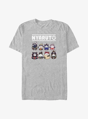 Naruto Nyaruto Cat Lineup T-Shirt