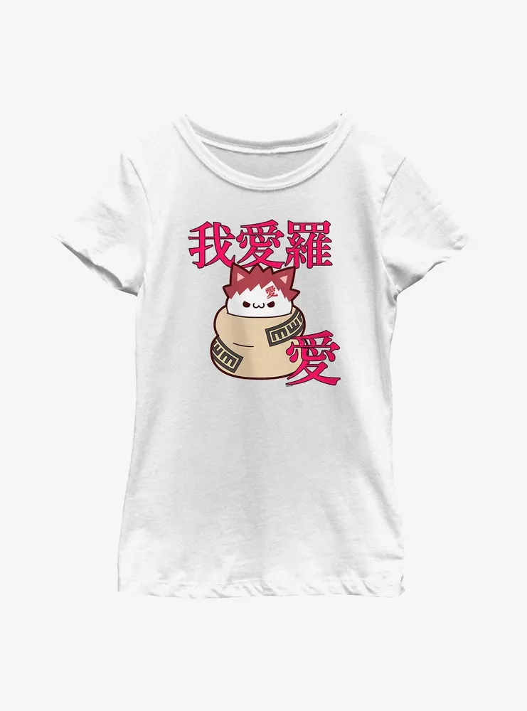 Naruto Ninja Cat Gaara Youth Girls T-Shirt