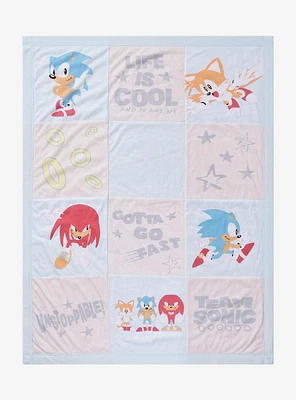 Sonic the Hedgehog Characters Quilted Baby Blanket - BoxLunch Exclusive