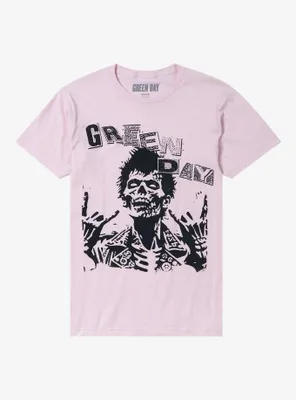 Green Day Zombie Rocker Pastel Boyfriend Fit Girls T-Shirt